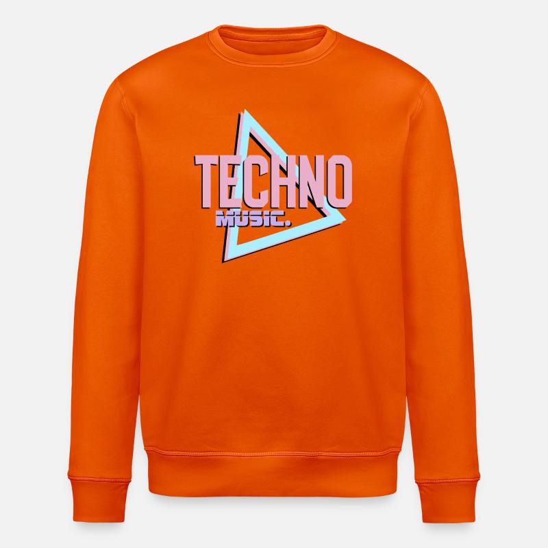 Logo rétro Techno Neon - Sweat bio ROLLER Stanley/Stella Unisexe - orange profond