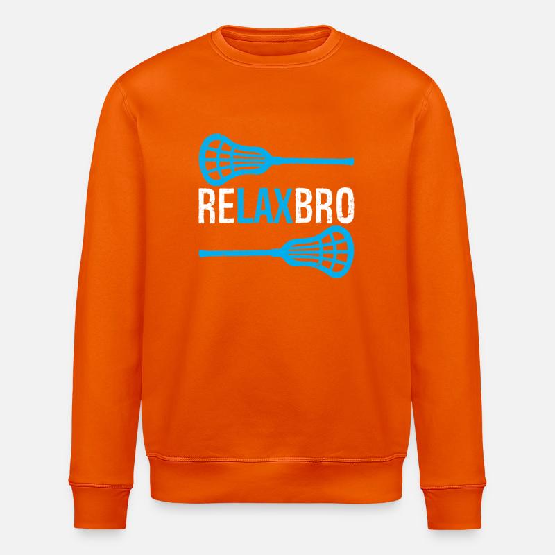 Relax Bro Lacrosse - Stanley/Stella Unisex Bio-Sweatshirt ROLLER - Tieforange
