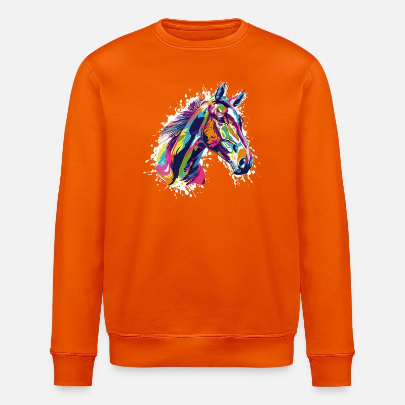 Cheval - Sweat bio ROLLER Stanley/Stella Unisexe - orange profond