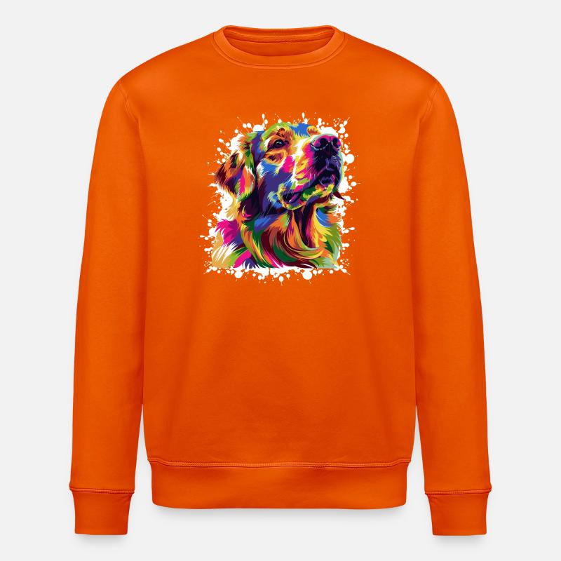 Graffiti d’art chien - Sweat bio ROLLER Stanley/Stella Unisexe - orange profond