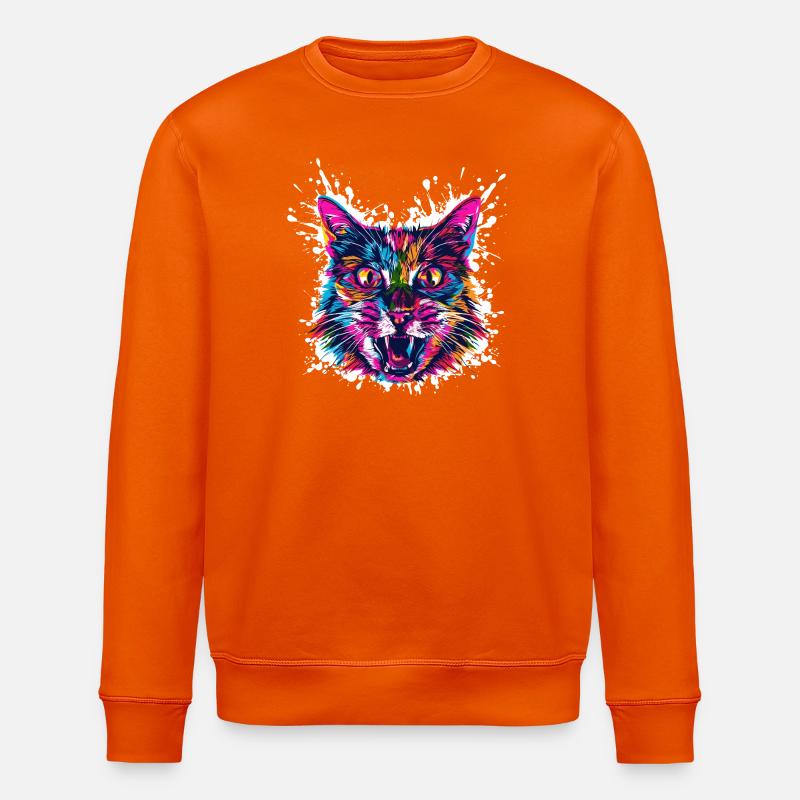 Graffiti d’art de chats - Sweat bio ROLLER Stanley/Stella Unisexe - orange profond