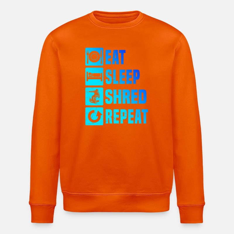 Kompaktes Snowboard Design für Snowboard - Stanley/Stella Unisex Bio-Sweatshirt ROLLER - Tieforange