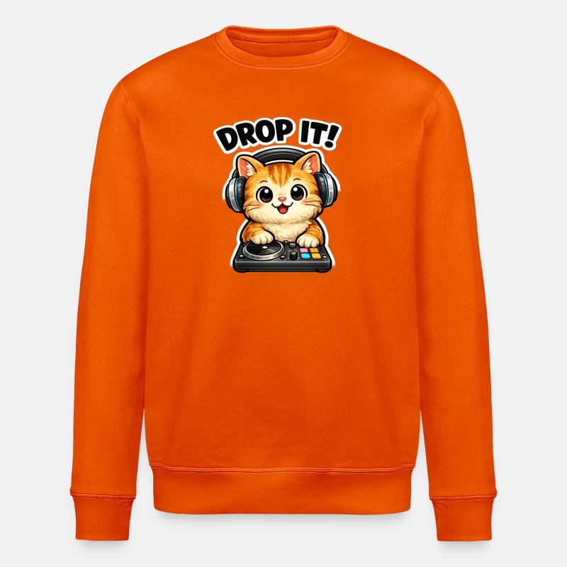 Lâche ça DJ Cat - Sweat bio ROLLER Stanley/Stella Unisexe - orange profond