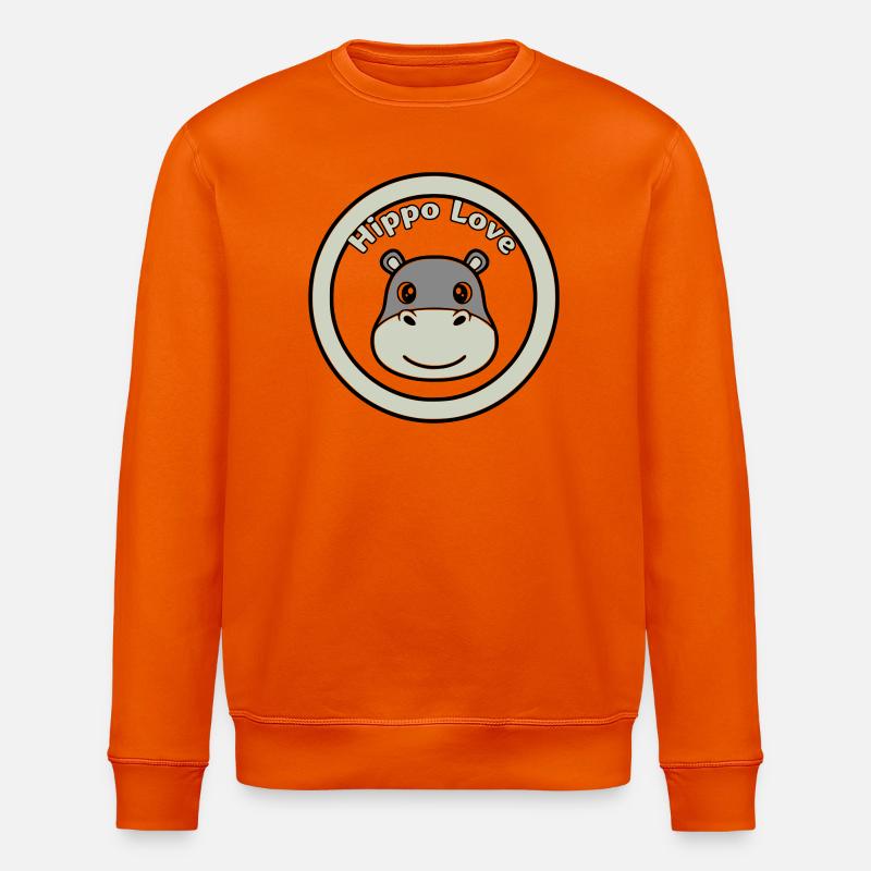Hippo Love Hippo Logo Badge - Sweat bio ROLLER Stanley/Stella Unisexe - orange profond
