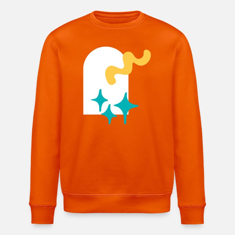 Funkelnde Formen Explosion - Stanley/Stella Unisex Bio-Sweatshirt ROLLER - Tieforange