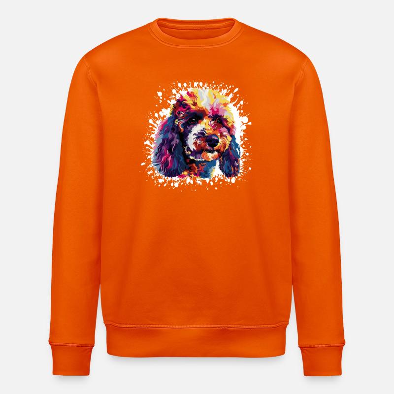 Farbklecks Hund Tier Dog - Stanley/Stella Unisex Bio-Sweatshirt ROLLER - Tieforange