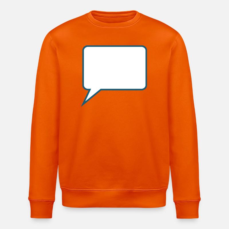 Personalize your own speech bubble comic - Stanley/Stella ROLLER Unisex Organic Sweatshirt - bright orange