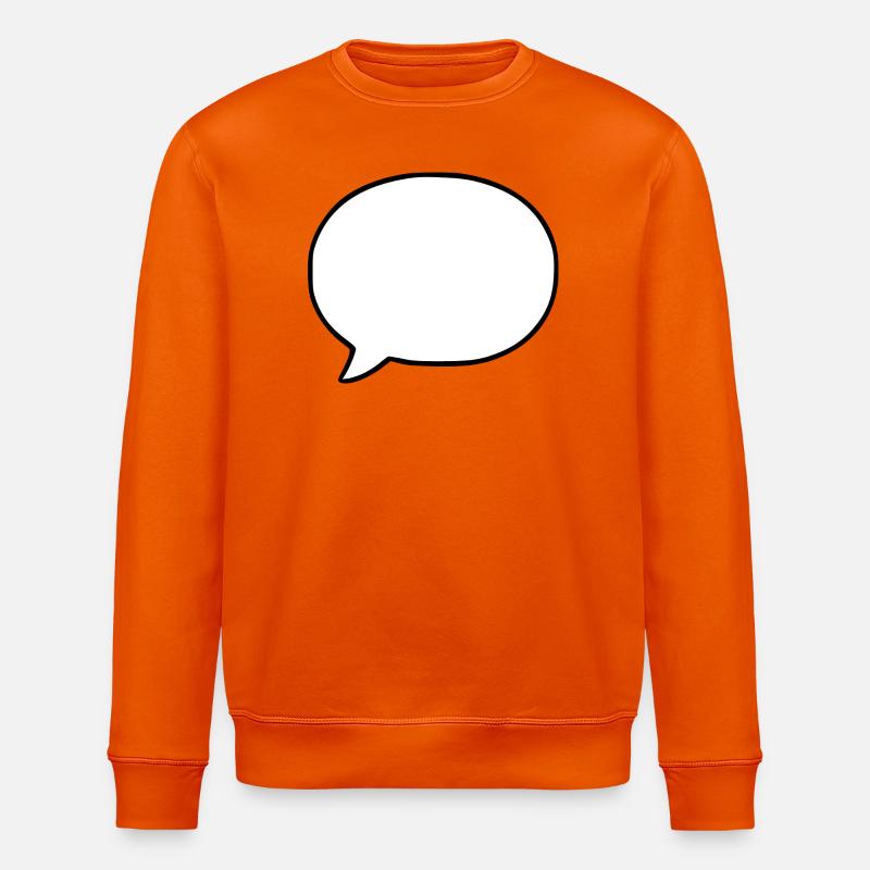 Personalize your own speech bubble comic - Stanley/Stella ROLLER Unisex Organic Sweatshirt - bright orange