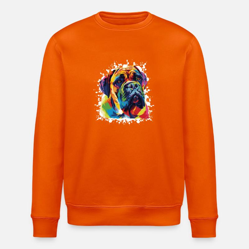 Boxer Hund Tier - Stanley/Stella Unisex Bio-Sweatshirt ROLLER - Tieforange