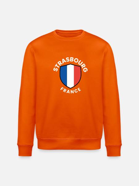 Strasbourg shield France - Stanley/Stella ROLLER Unisex Organic Sweatshirt - bright orange