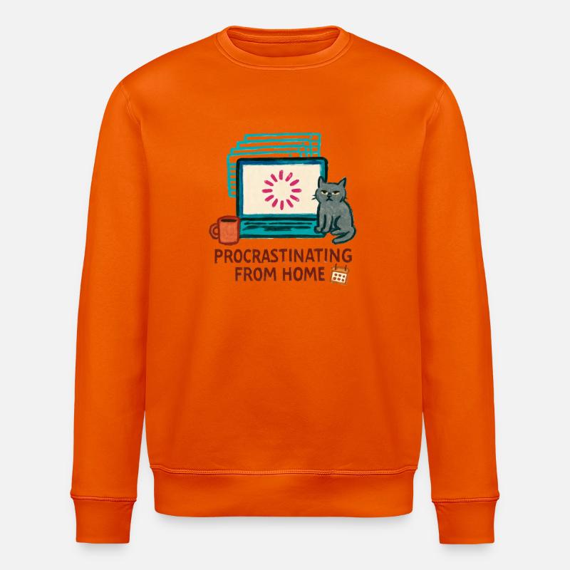 Telearbeit – Telearbeit – Voll-Fernarbeit - Stanley/Stella Unisex Bio-Sweatshirt ROLLER - Tieforange