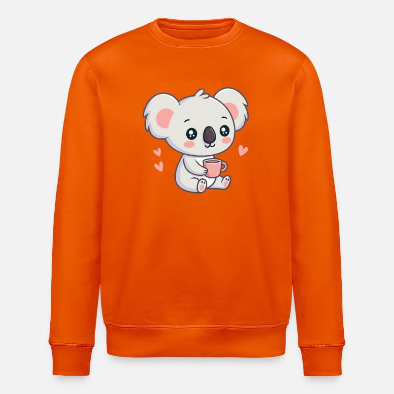 Koalaherz und Kaffeesüße - Stanley/Stella Unisex Bio-Sweatshirt ROLLER - Tieforange