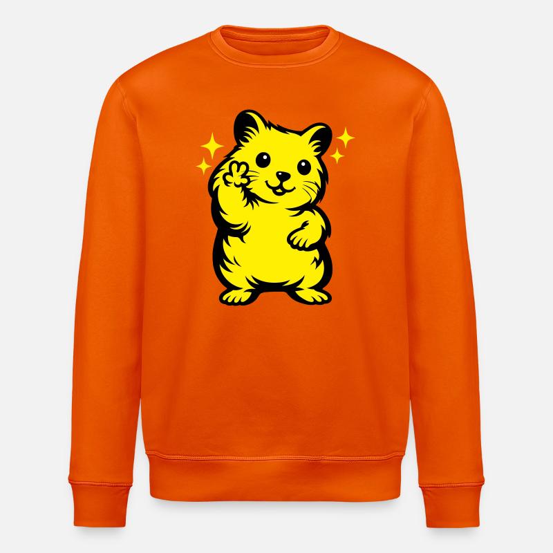 Hamster Cartoon - Stanley/Stella Unisex Bio-Sweatshirt ROLLER - Tieforange