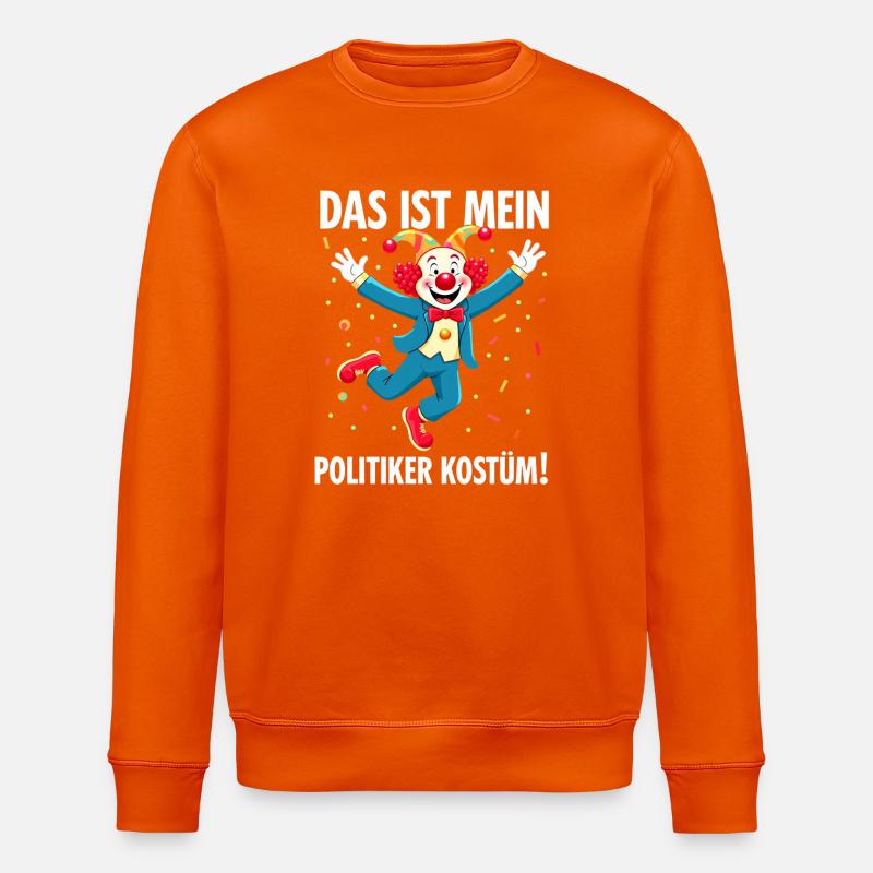 Carnaval costumé Politicien Carnaval - Sweat bio ROLLER Stanley/Stella Unisexe - orange profond