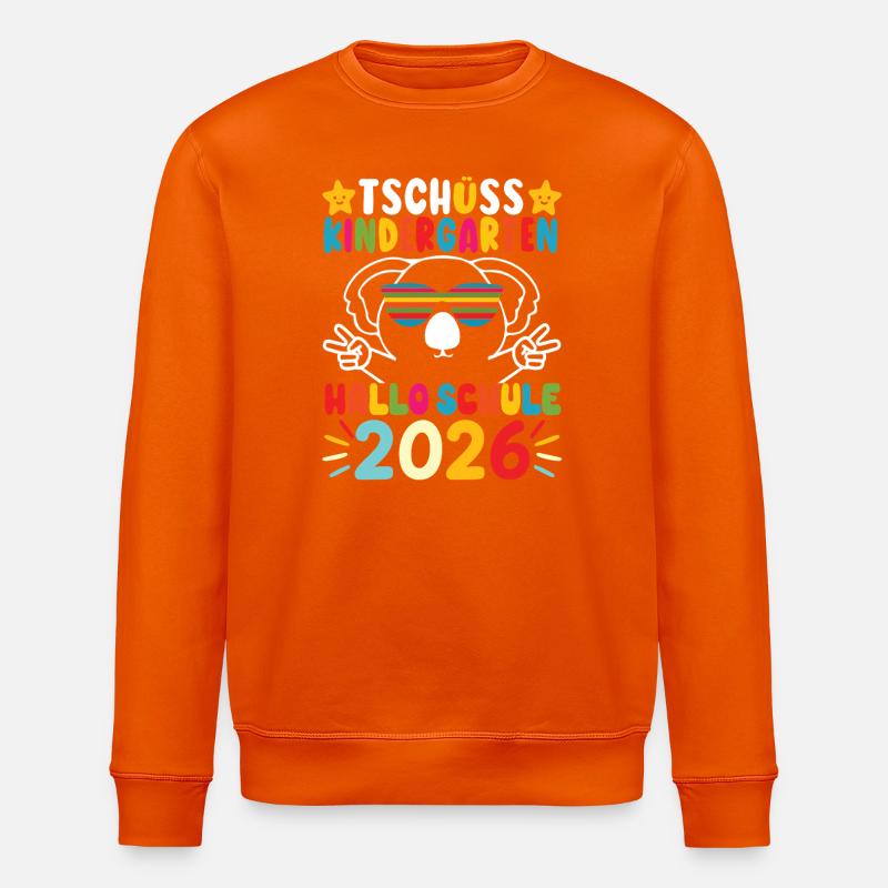 Goodbye Kindergarten Hello School 2026 - Stanley/Stella ROLLER Unisex Organic Sweatshirt - bright orange