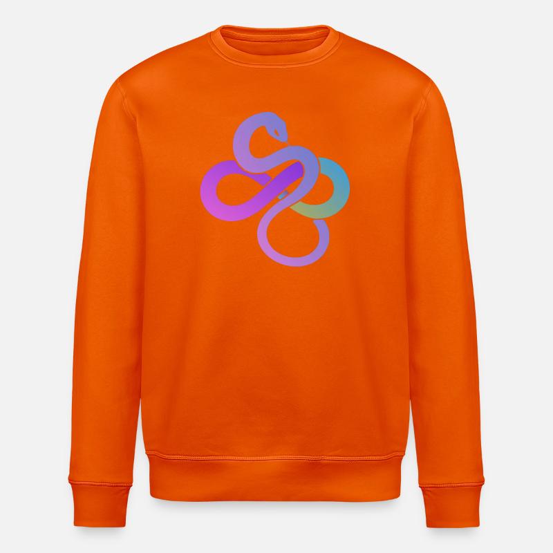 Bunte Unendlichkeitsschleife - Stanley/Stella Unisex Bio-Sweatshirt ROLLER - Tieforange