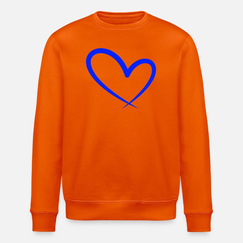 Herz Symbol Liebe - Stanley/Stella Unisex Bio-Sweatshirt ROLLER - Tieforange