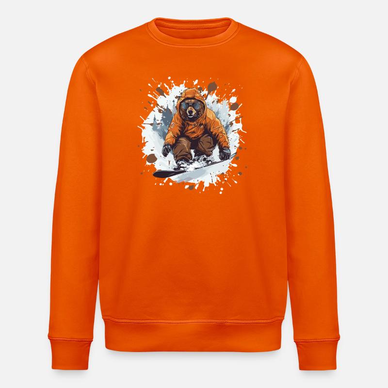 Bär Snowboard - Stanley/Stella Unisex Bio-Sweatshirt ROLLER - Tieforange