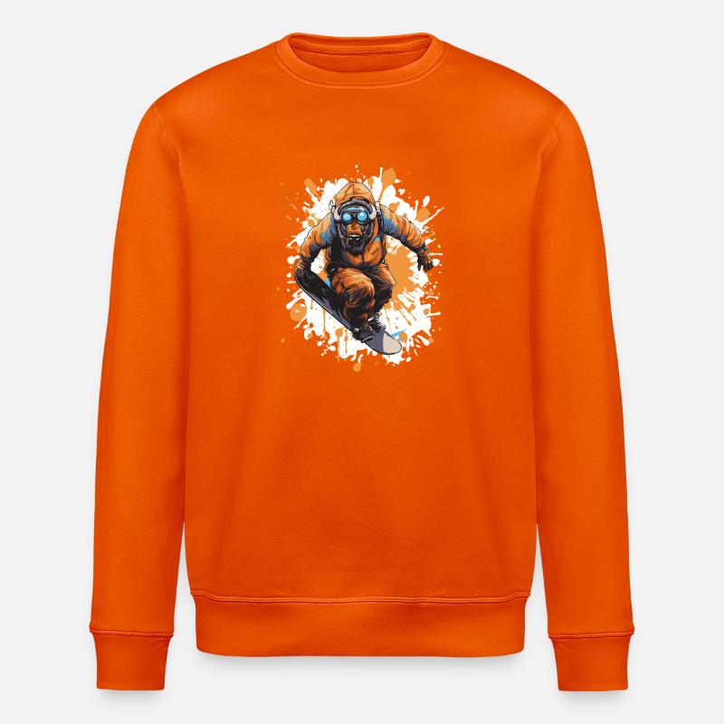 Bison Snowboard - Stanley/Stella Unisex Bio-Sweatshirt ROLLER - Tieforange