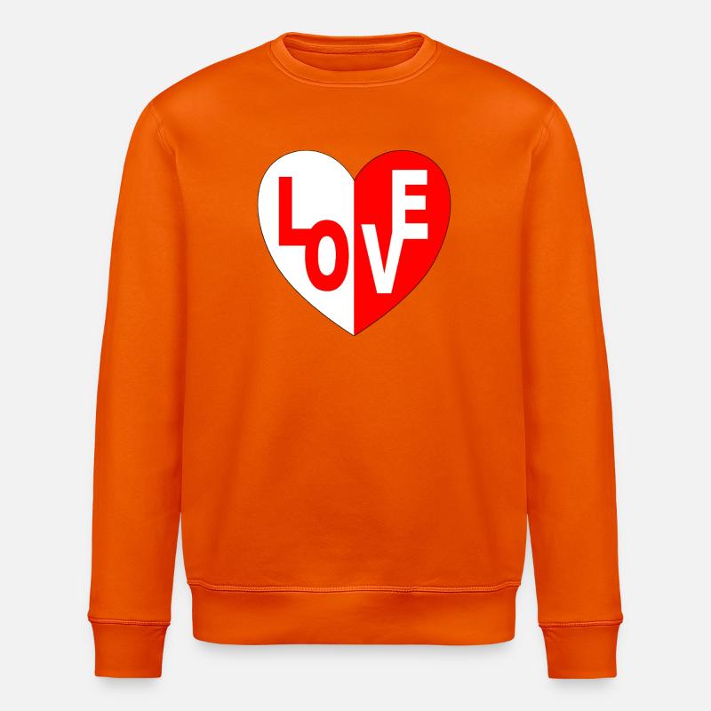 Herz - Stanley/Stella Unisex Bio-Sweatshirt ROLLER - Tieforange