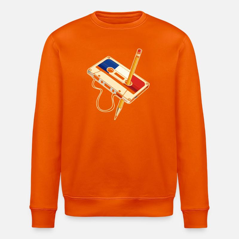 Retro Pop Bleistiftkassette - Stanley/Stella Unisex Bio-Sweatshirt ROLLER - Tieforange