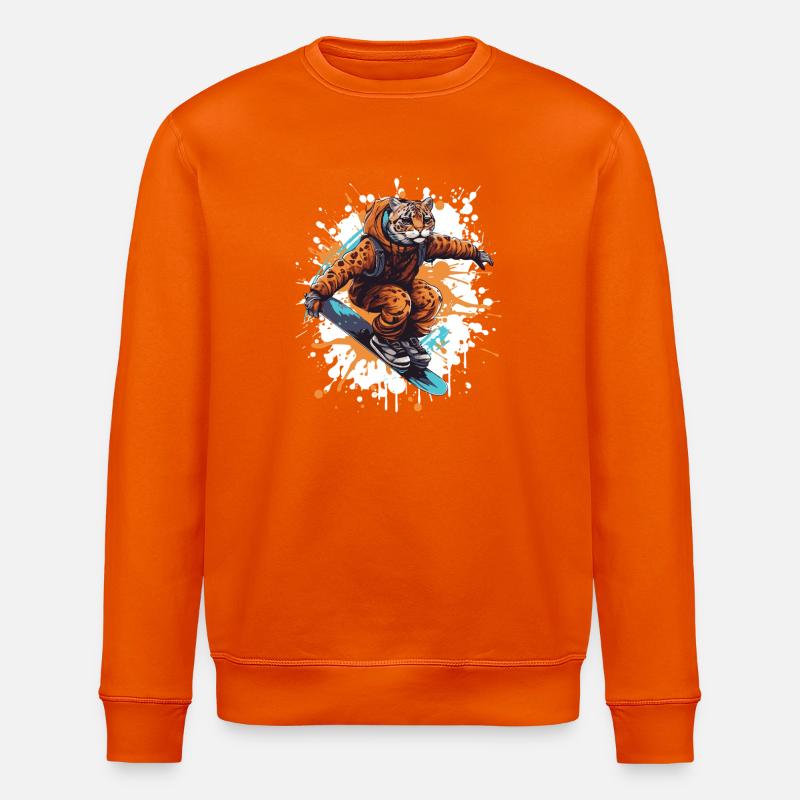 Gepard Snowboard - Stanley/Stella Unisex Bio-Sweatshirt ROLLER - Tieforange