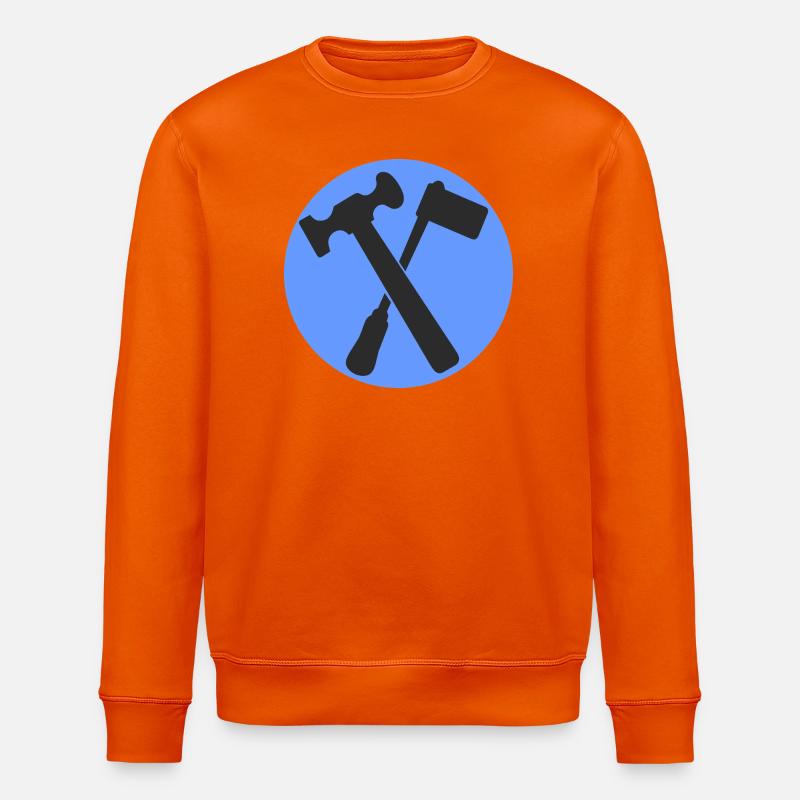 51174_Klempner, Spengler, Installateur - Stanley/Stella Unisex Bio-Sweatshirt ROLLER - Tieforange
