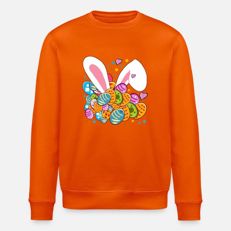 Oster Kawaii-Ästhetik  - Stanley/Stella Unisex Bio-Sweatshirt ROLLER - Tieforange