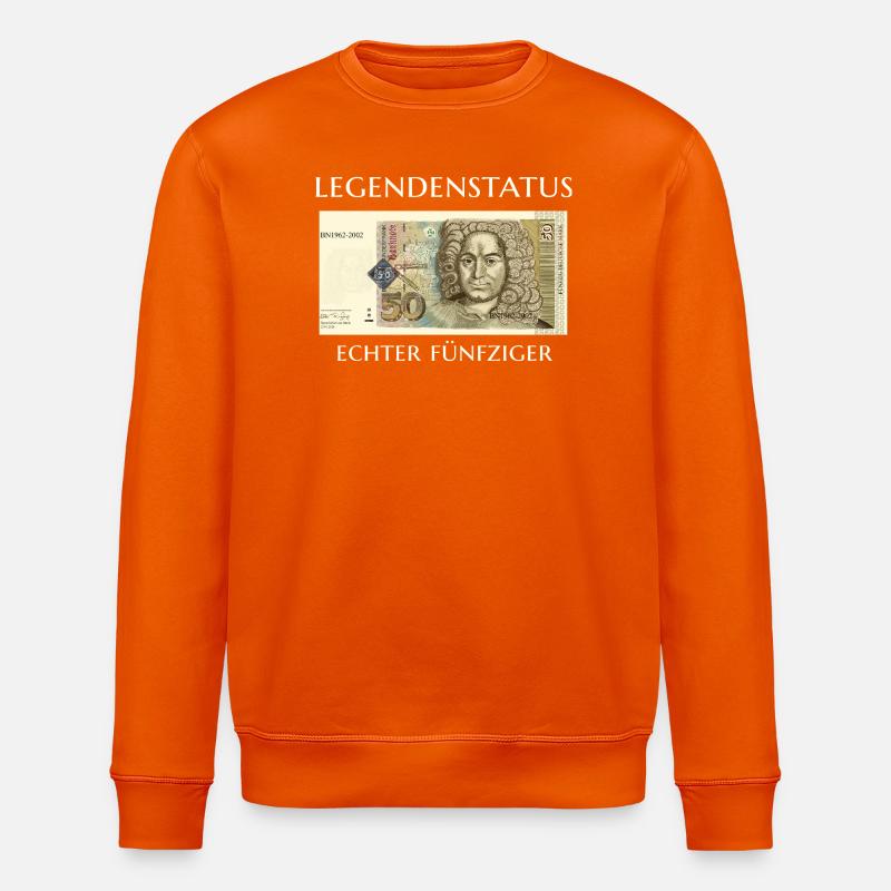 Legendenstatus Echter Fünfziger, handgezeichnet - Stanley/Stella Unisex Bio-Sweatshirt ROLLER - Tieforange