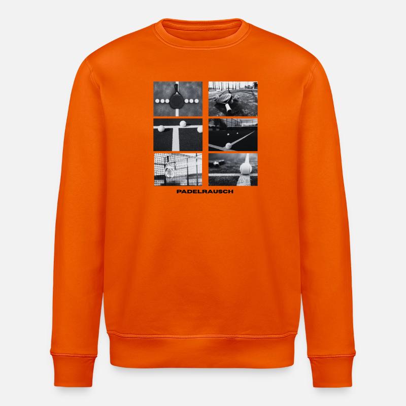 Padelrausch Collage BW - Stanley/Stella Unisex Bio-Sweatshirt ROLLER - Tieforange