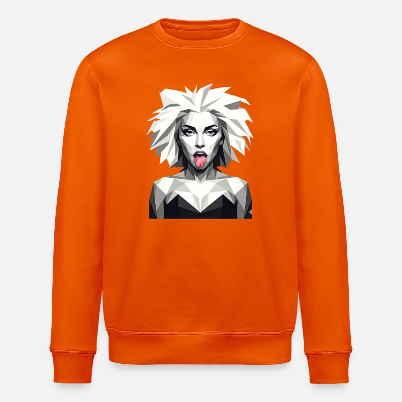 Femme Rebelle Low Poly - Sweat bio ROLLER Stanley/Stella Unisexe - orange profond