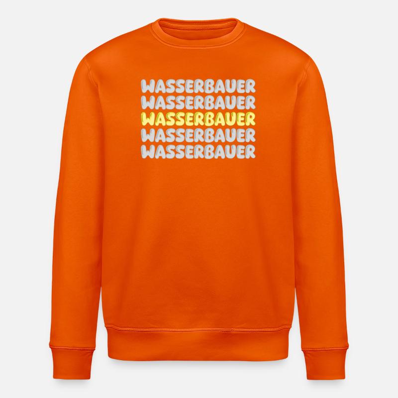 Geschenk für Wasserbauer - Stanley/Stella Unisex Bio-Sweatshirt ROLLER - Tieforange