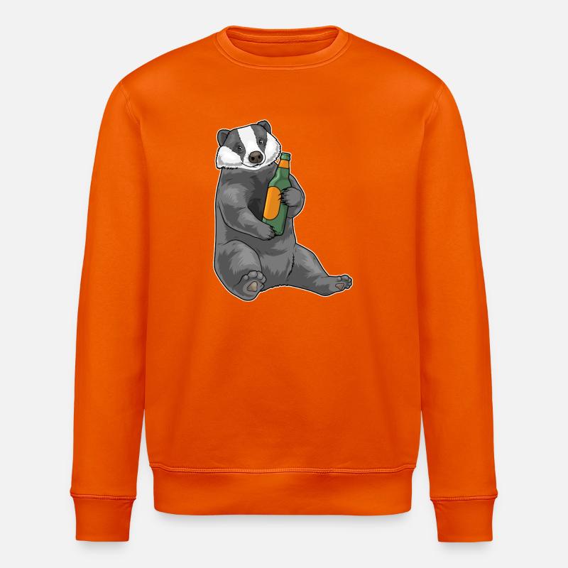 Bouteille de bière Badger - Sweat bio ROLLER Stanley/Stella Unisexe - orange profond