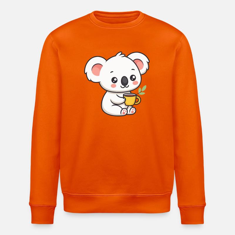 Koala Doux au Thé - Sweat bio ROLLER Stanley/Stella Unisexe - orange profond