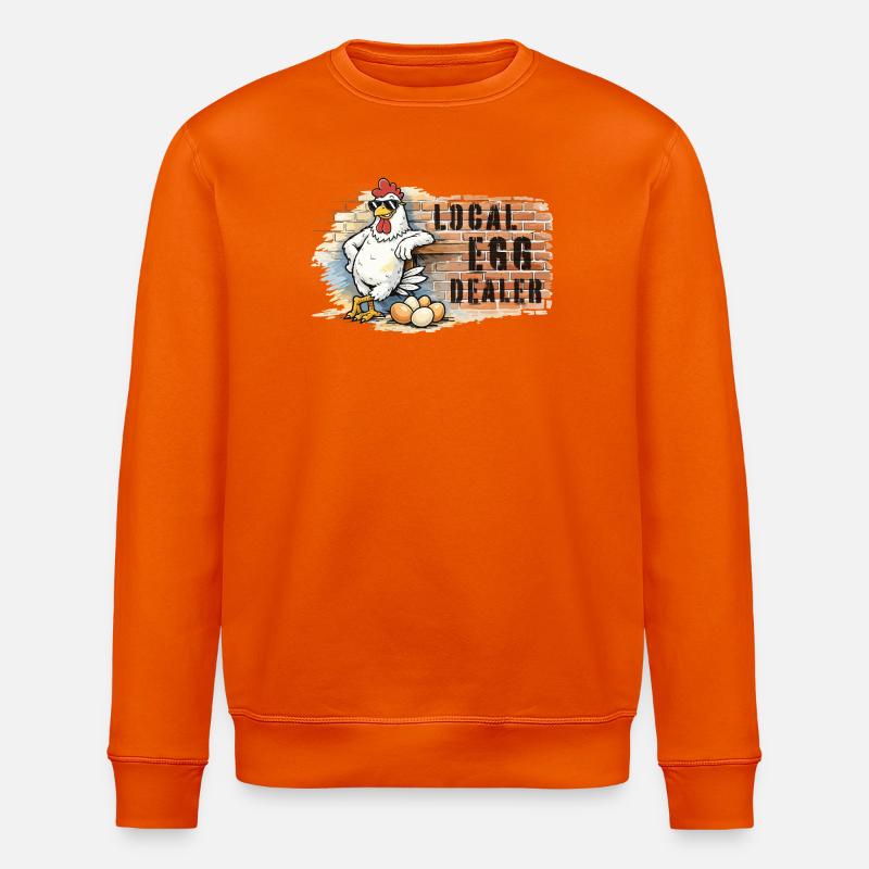 Huhn im Graffiti Stil - Stanley/Stella Unisex Bio-Sweatshirt ROLLER - Tieforange
