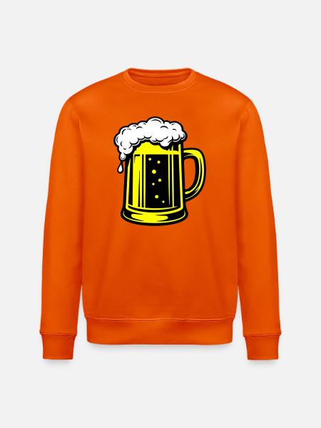Beer Mug Symbol Beer - Stanley/Stella ROLLER Unisex Organic Sweatshirt - bright orange