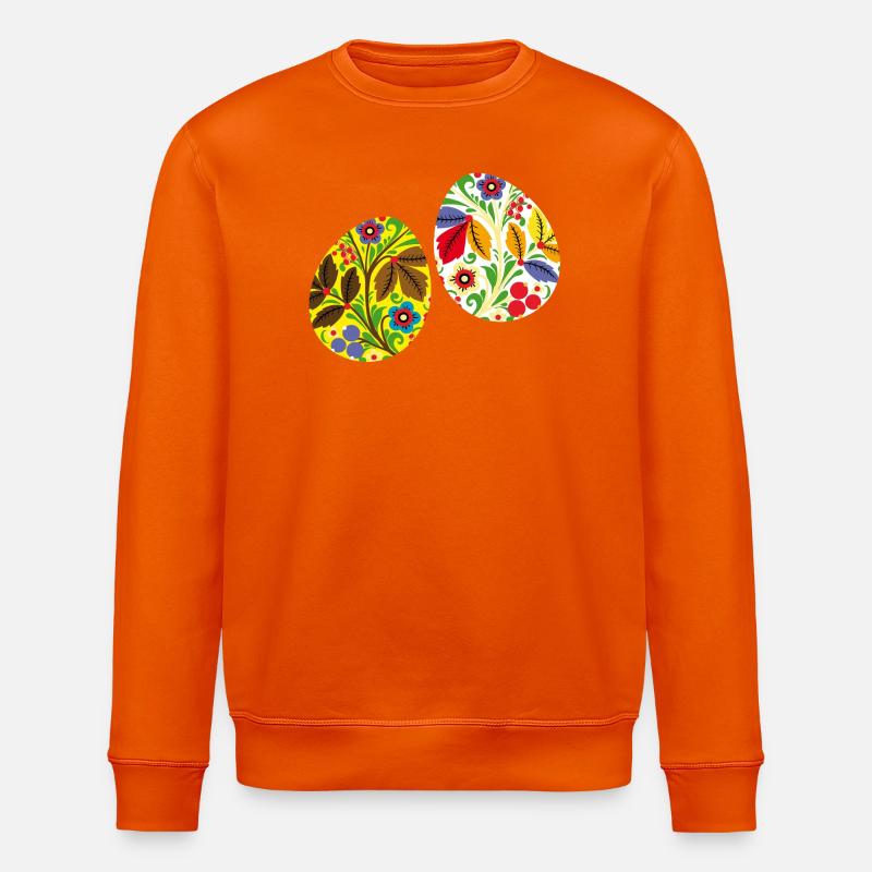 Easter eggs - Stanley/Stella ROLLER Unisex Organic Sweatshirt - bright orange
