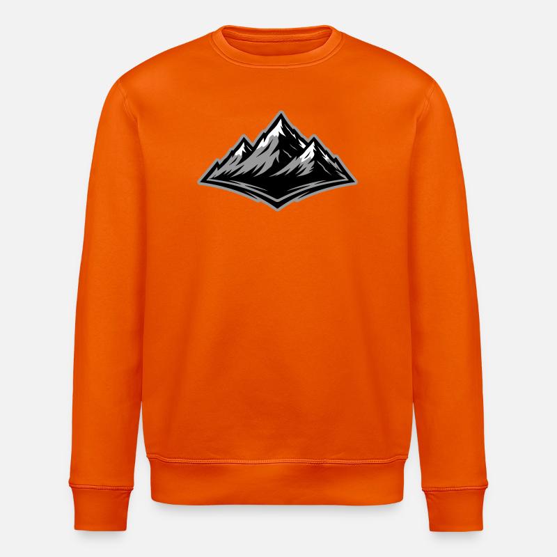 Berge Symbol Alpen - Stanley/Stella Unisex Bio-Sweatshirt ROLLER - Tieforange