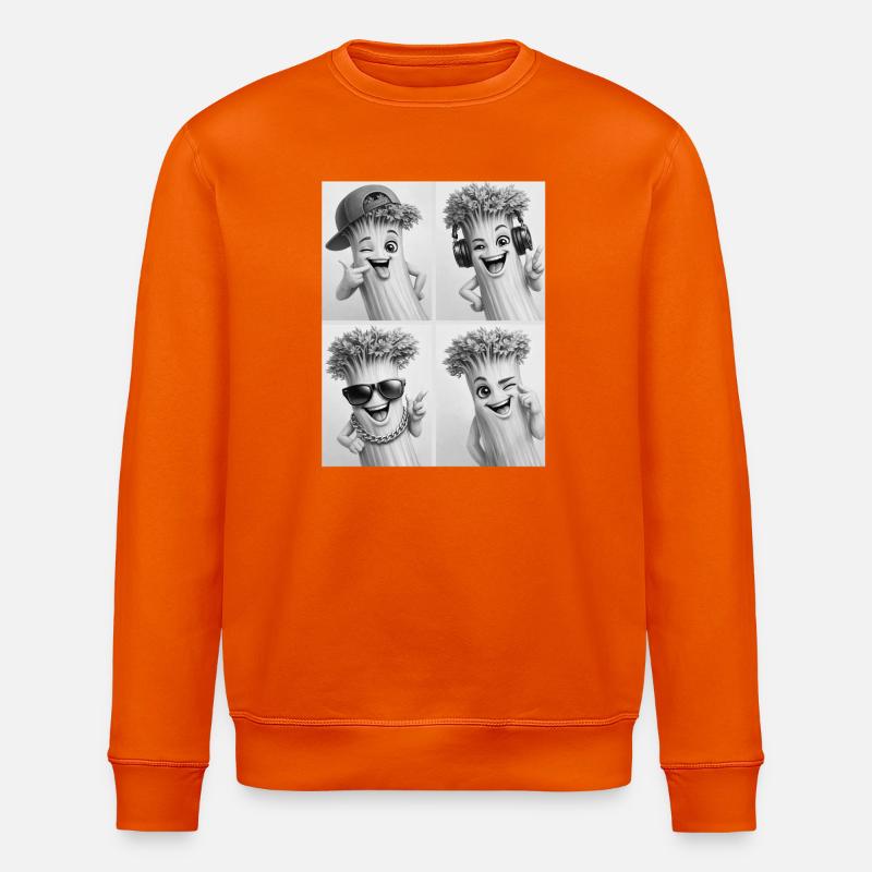 Céleri - Sweat bio ROLLER Stanley/Stella Unisexe - orange profond