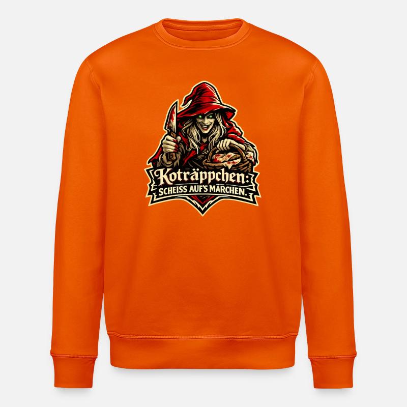 Rotkäppchen (Koträppchen) Parodie: Scheiß Märchen - Stanley/Stella Unisex Bio-Sweatshirt ROLLER - Tieforange