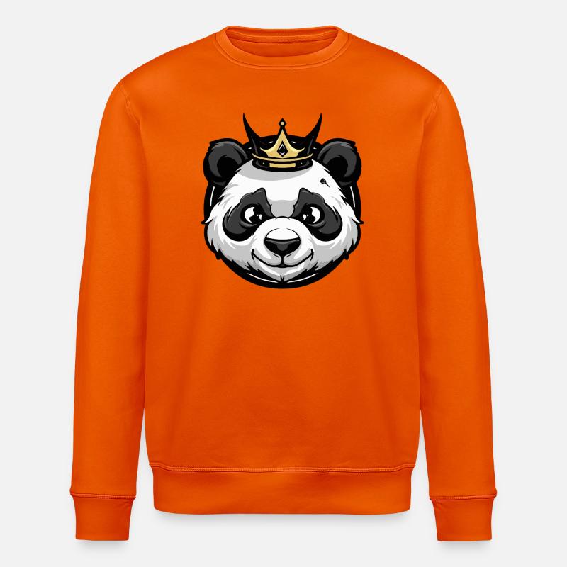 Panda Kopf Krone - Stanley/Stella Unisex Bio-Sweatshirt ROLLER - Tieforange