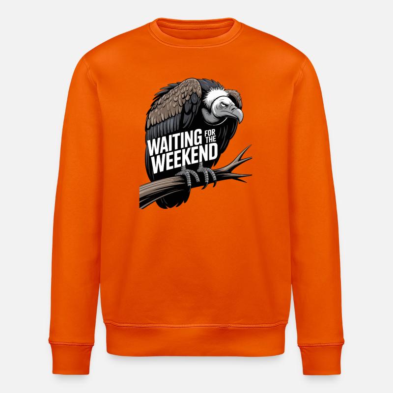 Warten auf das Wochenende - Stanley/Stella Unisex Bio-Sweatshirt ROLLER - Tieforange