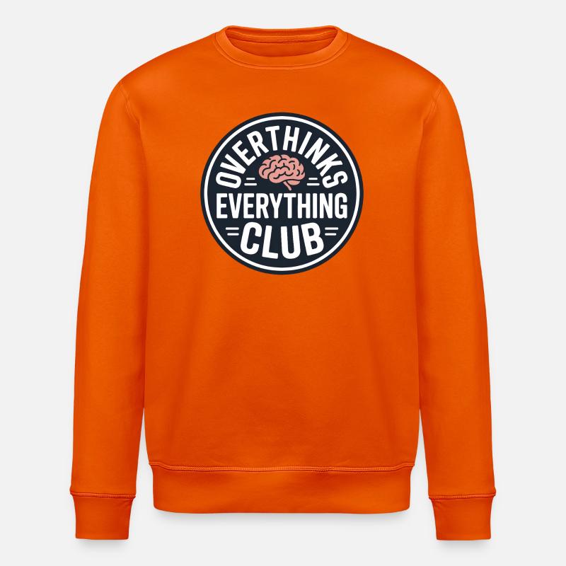Overthinking lustiger Spruch - Stanley/Stella Unisex Bio-Sweatshirt ROLLER - Tieforange