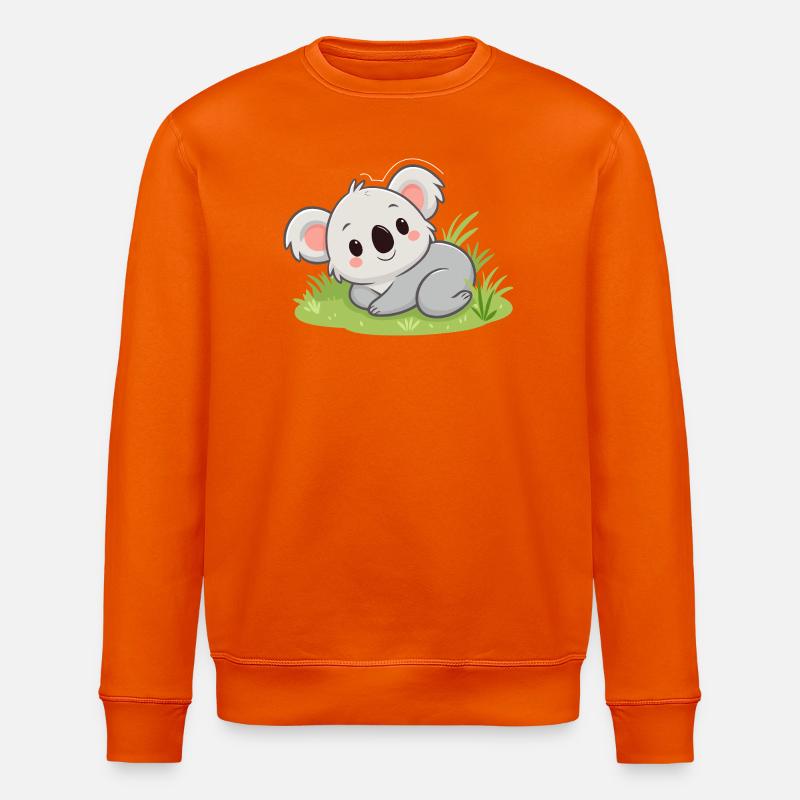 Kuscheliger Koala im Gras - Stanley/Stella Unisex Bio-Sweatshirt ROLLER - Tieforange