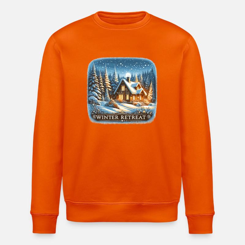 Vinterophold i træhytten - Stanley/Stella økologisk unisex-sweatshirt ROLLER - mørk orange