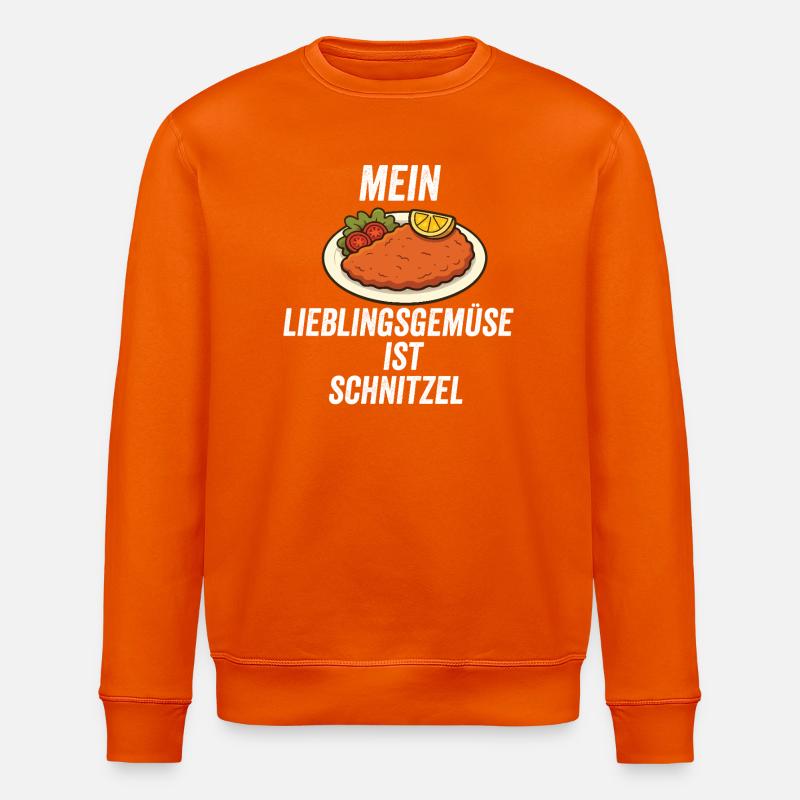Schnitzel-Food-Liebhaber - Stanley/Stella Unisex Bio-Sweatshirt ROLLER - Tieforange
