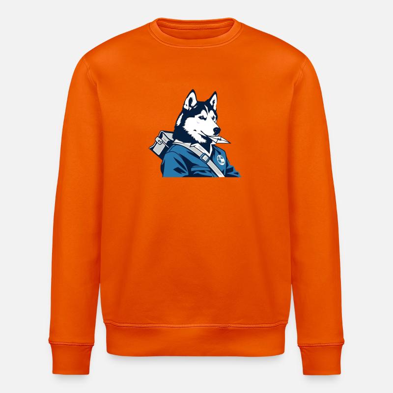 Tenue bleue Husky Postman - Sweat bio ROLLER Stanley/Stella Unisexe - orange profond