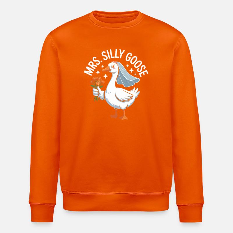 Bridal Goose Logo – MrsSillyGoose - Stanley/Stella ROLLER Unisex Organic Sweatshirt - bright orange