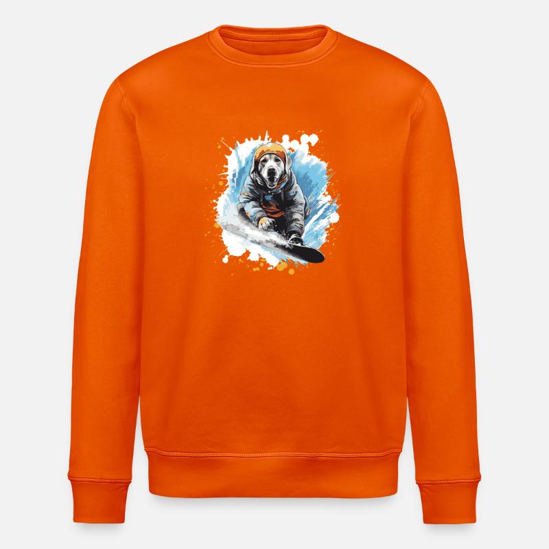 Snowboard pour chiens labrador - Sweat bio ROLLER Stanley/Stella Unisexe - orange profond