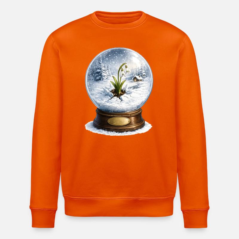 Schneeglöckchen durchbricht den Winter  - Stanley/Stella Unisex Bio-Sweatshirt ROLLER - Tieforange